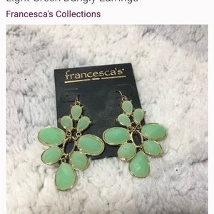 francesca’s Green Dangly Earrings